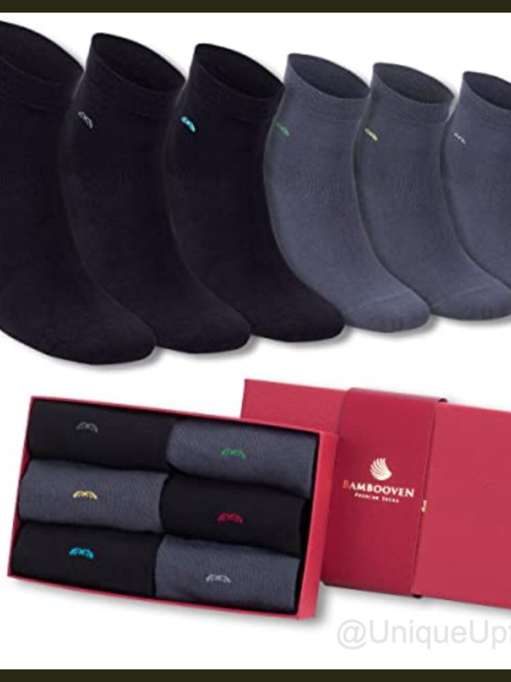 Bamboo Rayon Ankle Socks 6 Pack Thin Low Cut Seamless Athletic